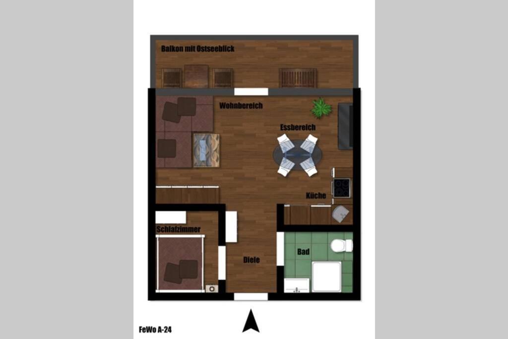 Meerblick Ferienwohnung Зирксдорф Экстерьер фото
